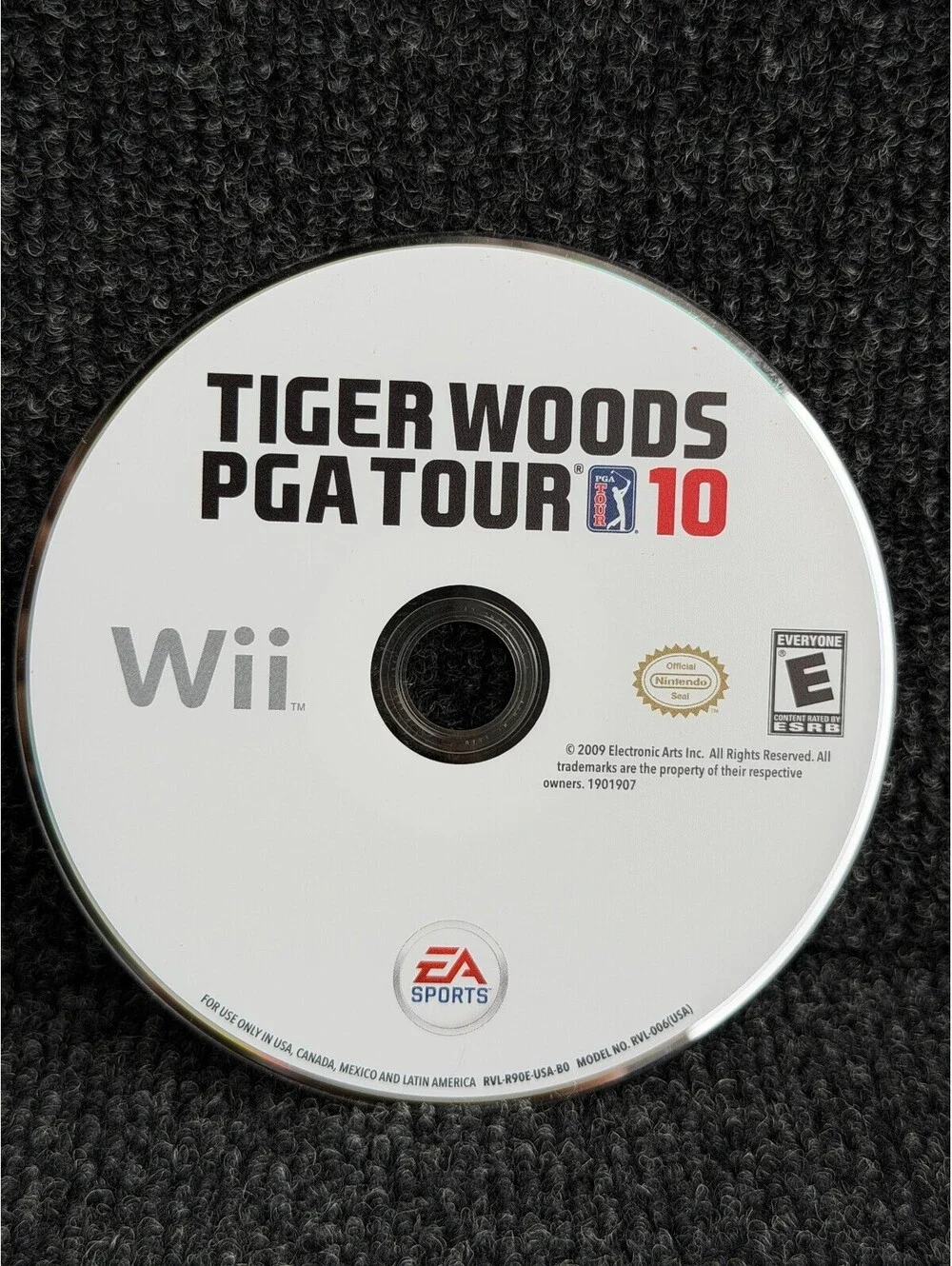 Tiger Woods PGA Tour 10 Nintendo Wii Disc Only Tested Golf
